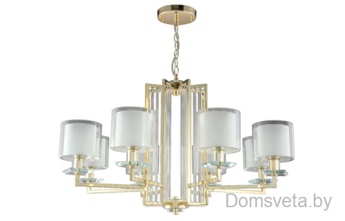 Люстра Crystal Lux NICOLAS SP-PL8 GOLD/WHITE - цена и фото